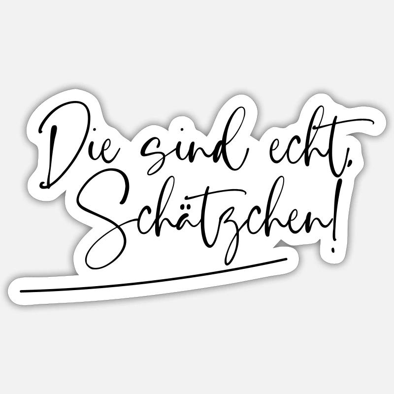 Die sind echt Schätzchen - Sticker Größe S (10 x 10 cm) - Mattweiß