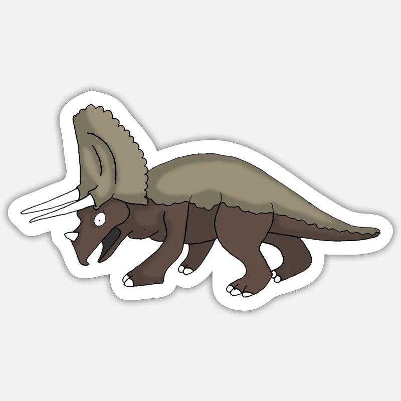 Dino 29 - Sticker taille S (10 x 10 cm) - blanc mat
