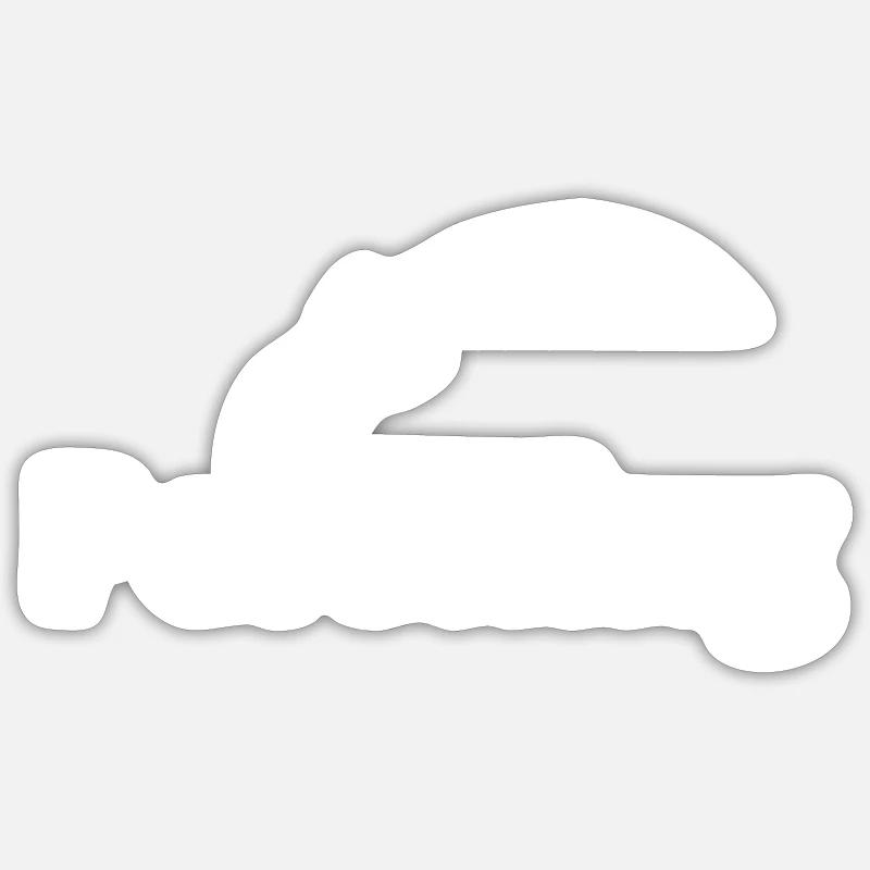 Pershing blanc Sticker taille S (10 x 10 cm)