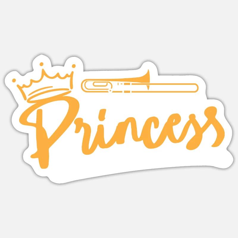Trombone - Sticker size S (10 x 10 cm) - white matte