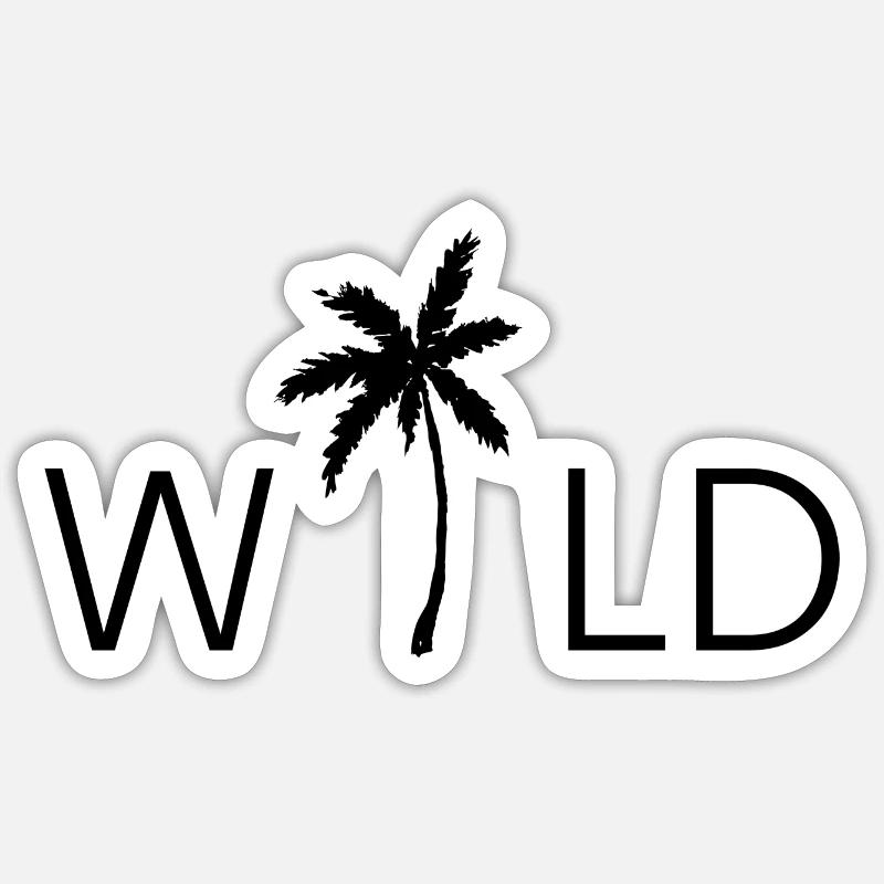 Wild - Sticker Größe S (10 x 10 cm) - Mattweiß
