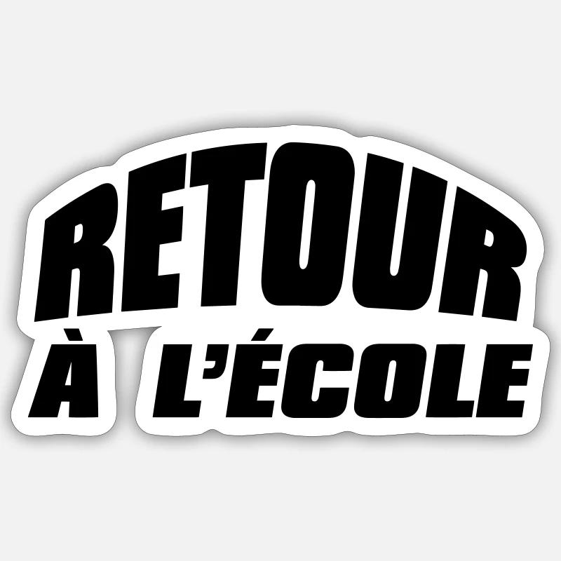 Retour à l'école  Sticker taille S (10 x 10 cm)