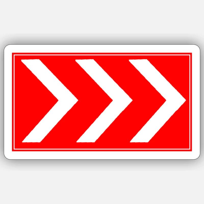flèches de direction Sticker taille S (10 x 10 cm)