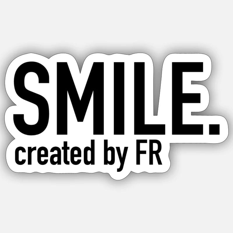 SMILE. - Sticker Größe S (10 x 10 cm) - Mattweiß