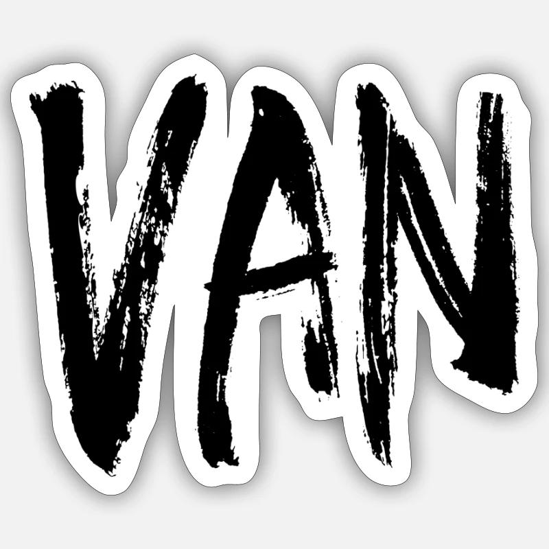 Van - Sticker size S (10 x 10 cm) - white matte