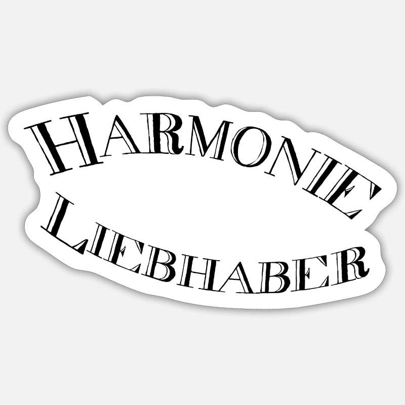 Amateurs d’harmonie - Sticker taille S (10 x 10 cm) - blanc mat