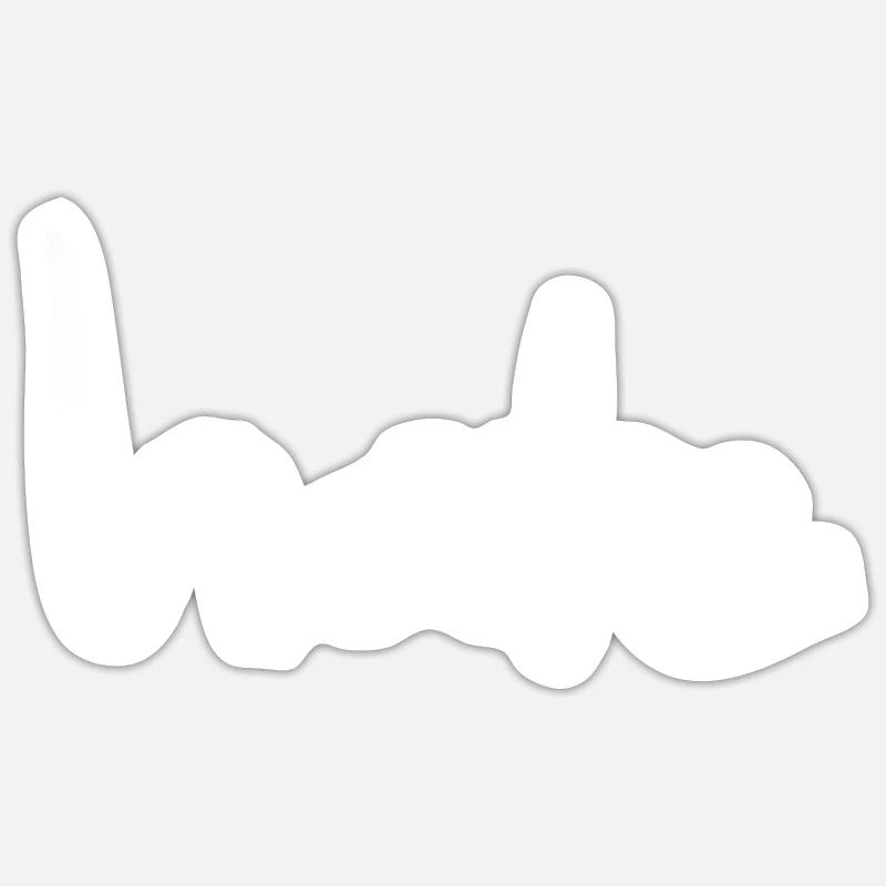 Hate Text blanc - Sticker taille S (10 x 10 cm) - blanc mat