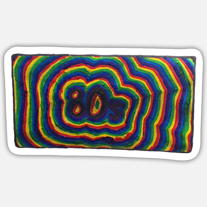 Prid 80's - Sticker Größe S (10 x 10 cm) - Mattweiß