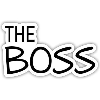 le patron - Sticker taille S (10 x 10 cm) - blanc mat - Devant