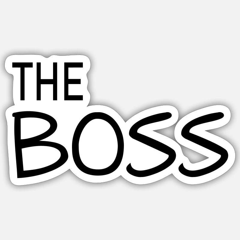 le patron - Sticker taille S (10 x 10 cm) - blanc mat