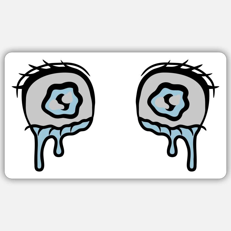 Comic Eyes Tears Sad Sticker size S (10 x 10 cm)