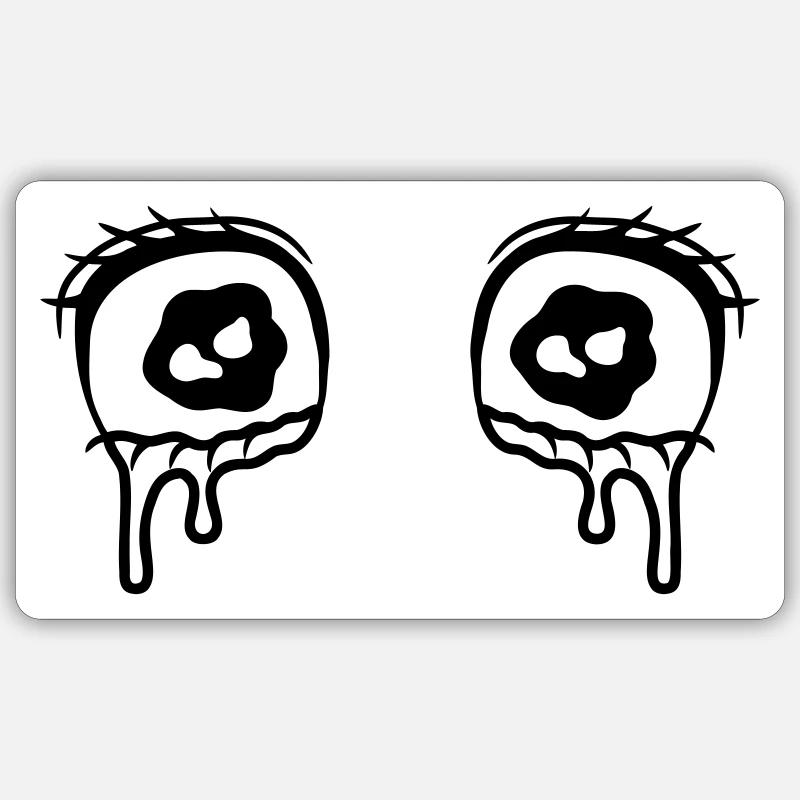 Tears Comic Eyes Crying - Sticker size S (10 x 10 cm) - white matte