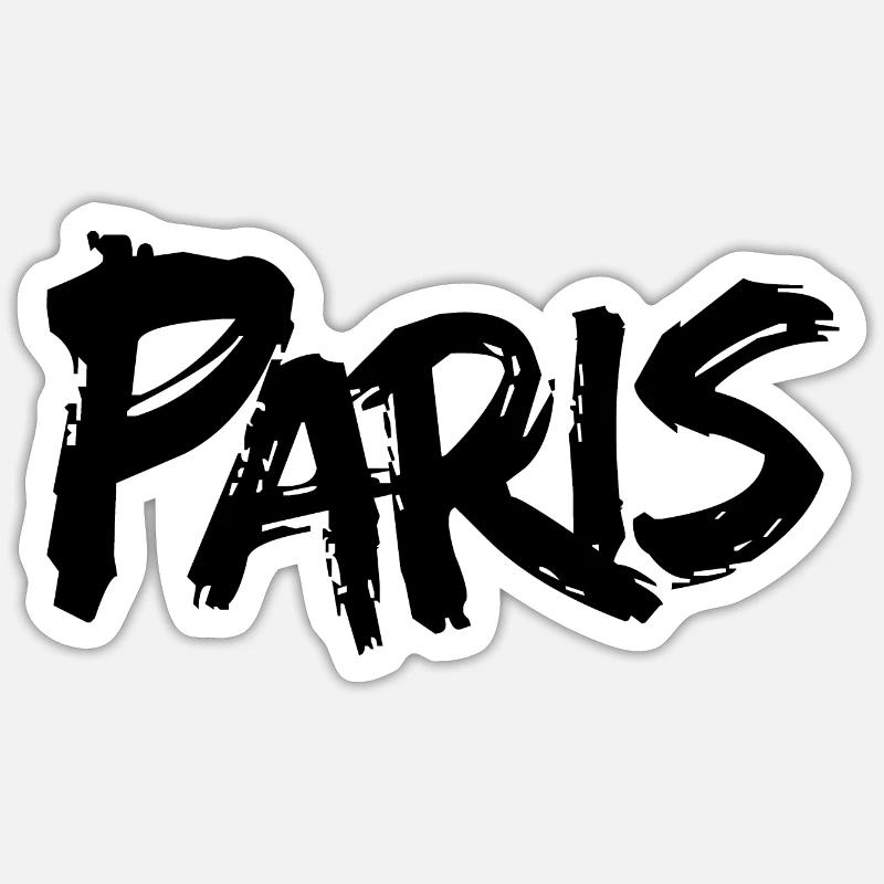 Paris - version black Sticker taille S (10 x 10 cm)