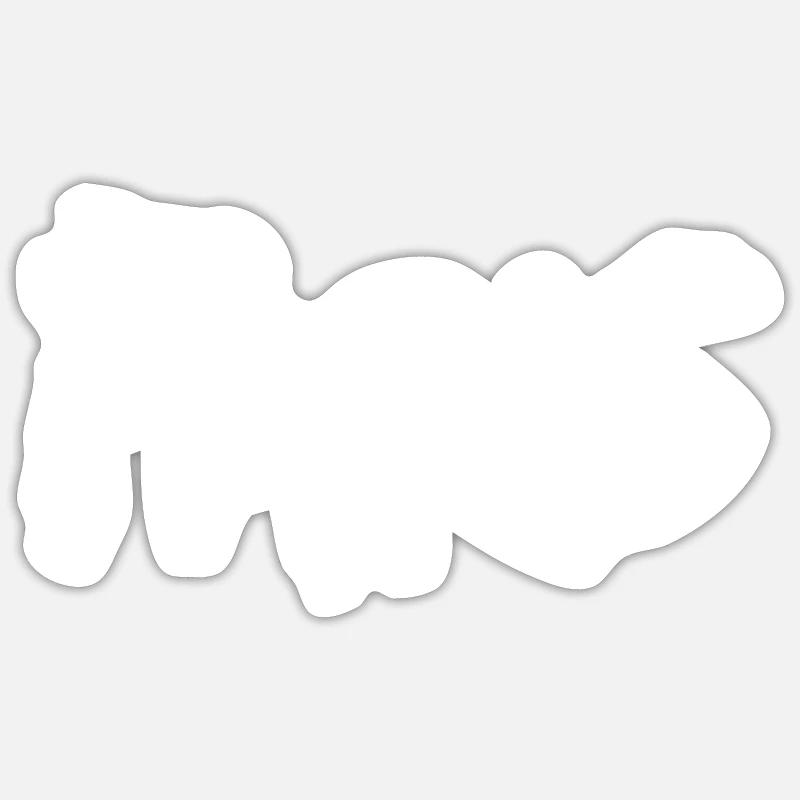 Paris - white version - Sticker size S (10 x 10 cm) - white matte