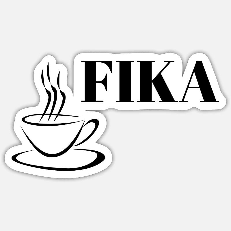 FIKA - Sticker Größe S (10 x 10 cm) - Mattweiß