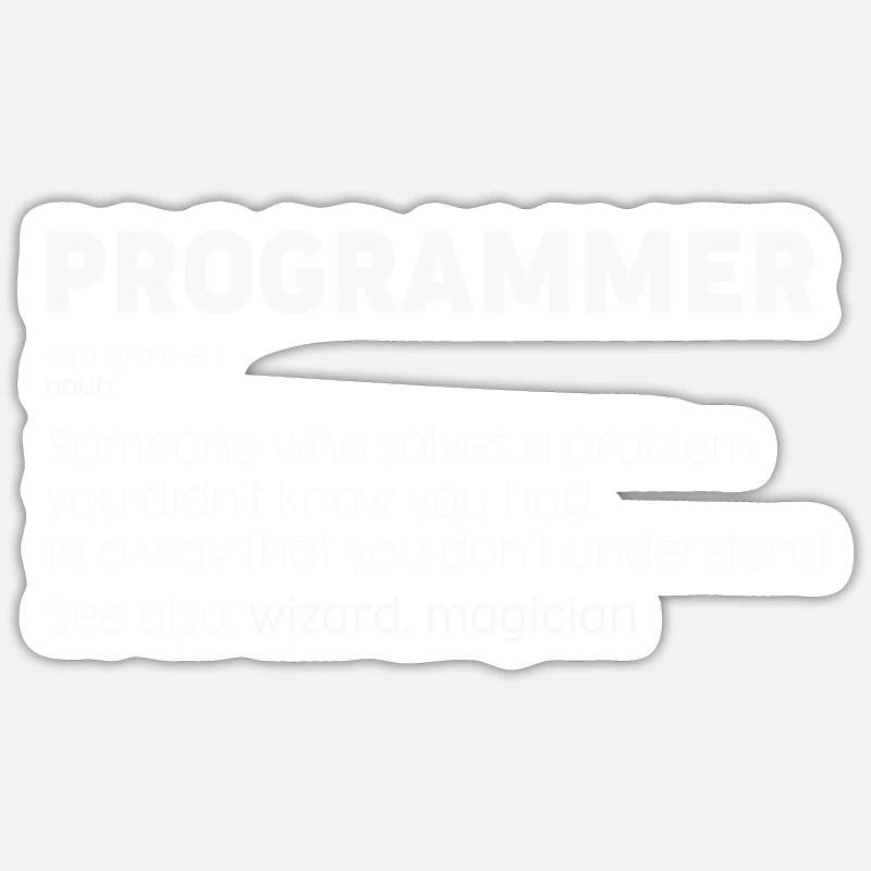 Programmer Noun Funny Coder Humor Nerd Sticker size S (10 x 10 cm)