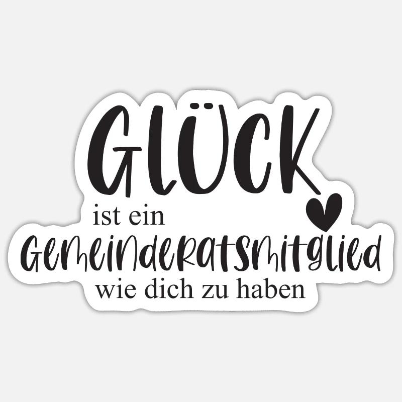 Gemeinderatsmitglied Ehrenamt Gemeinde Geschenk - Sticker Größe S (10 x 10 cm) - Mattweiß