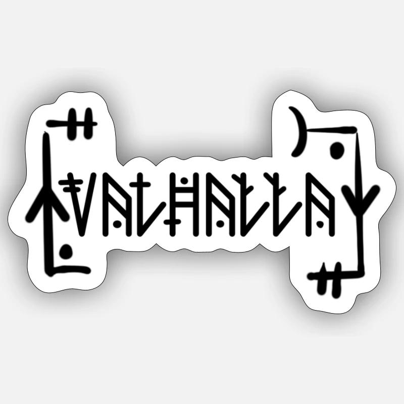 Valhalla Wikinger Runen Design Sticker Größe S (10 x 10 cm)