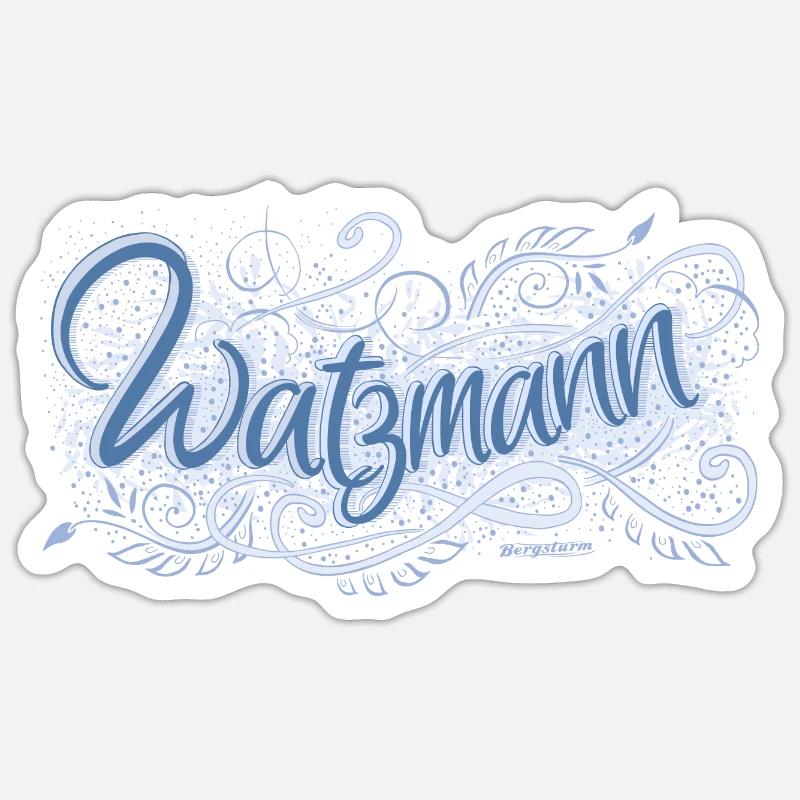Watzmann - Sticker size S (10 x 10 cm) - white matte
