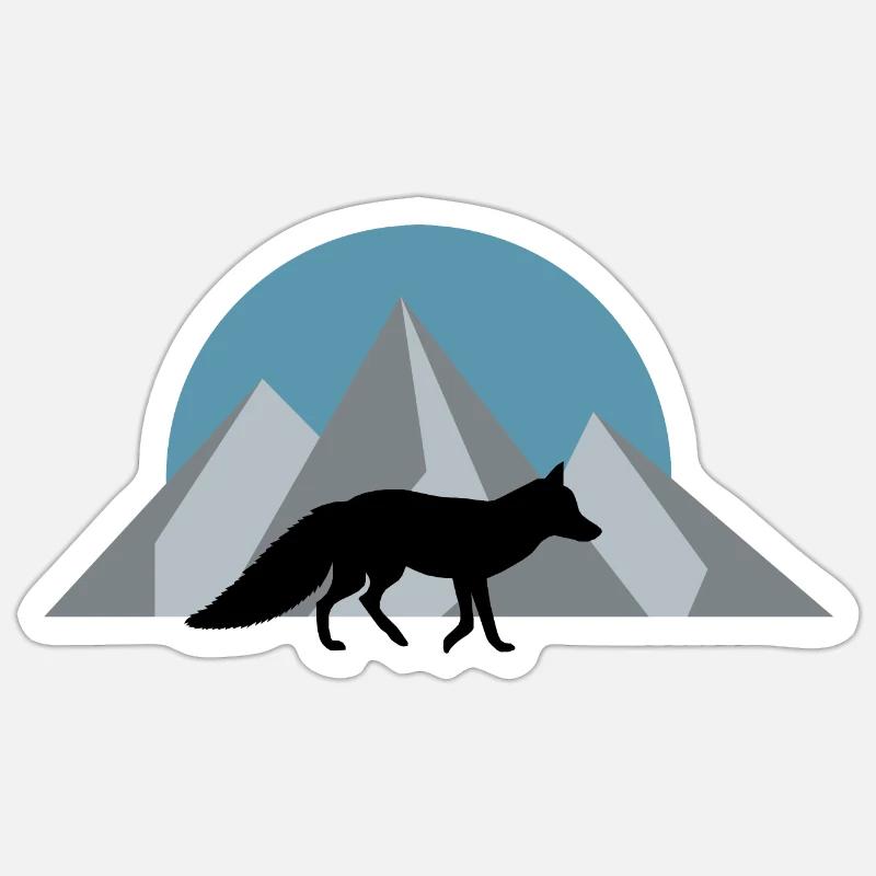 Fox - Sticker Größe S (10 x 10 cm) - Mattweiß