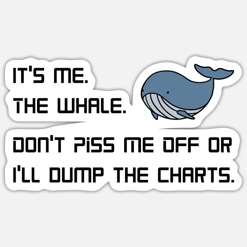 Whale crypto - Sticker size S (10 x 10 cm) - white matte