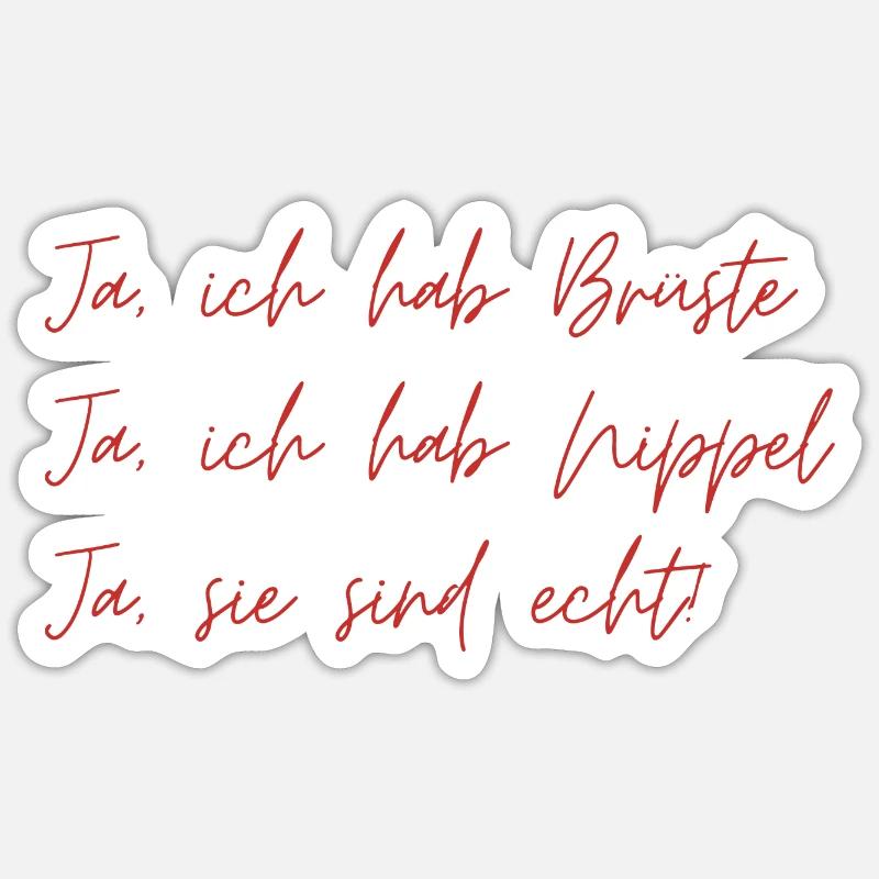 brüste nippel echt Sticker Größe S (10 x 10 cm)
