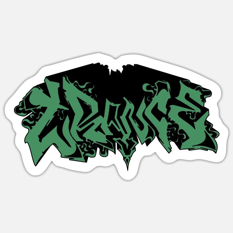 Transe - Graffiti - Sticker taille S (10 x 10 cm) - blanc mat