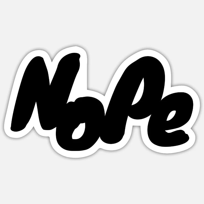 NoPe Sticker Größe S (10 x 10 cm)