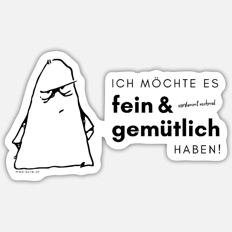 Wrongman fein &gemütlich Sticker Größe S (10 x 10 cm)