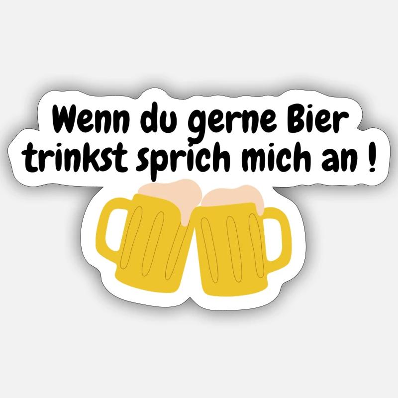 Trinkspruch - Sticker Größe S (10 x 10 cm) - Mattweiß