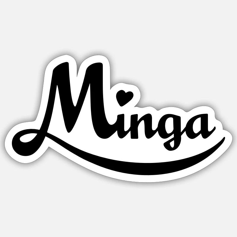 Minga - das bayerische München Sticker Größe S (10 x 10 cm)