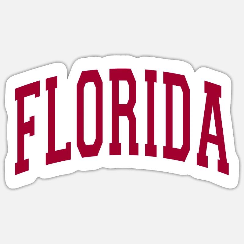 Floride - Sticker taille S (10 x 10 cm) - blanc mat