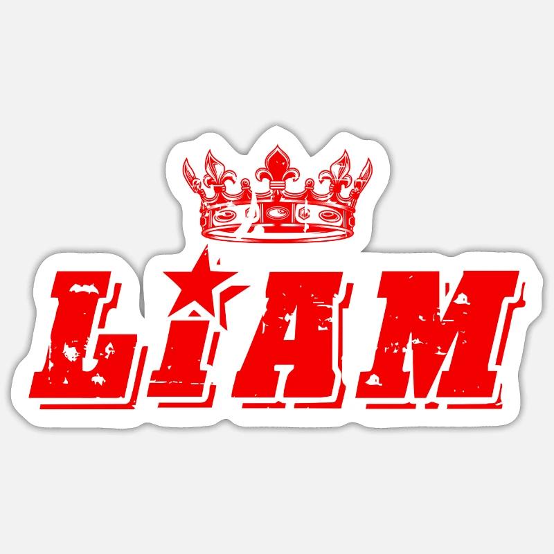 Liam - Sticker size S (10 x 10 cm) - white matte
