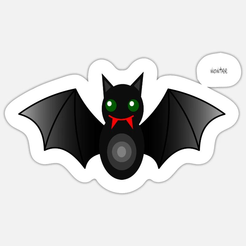 Bat - Sticker size S (10 x 10 cm) - white matte