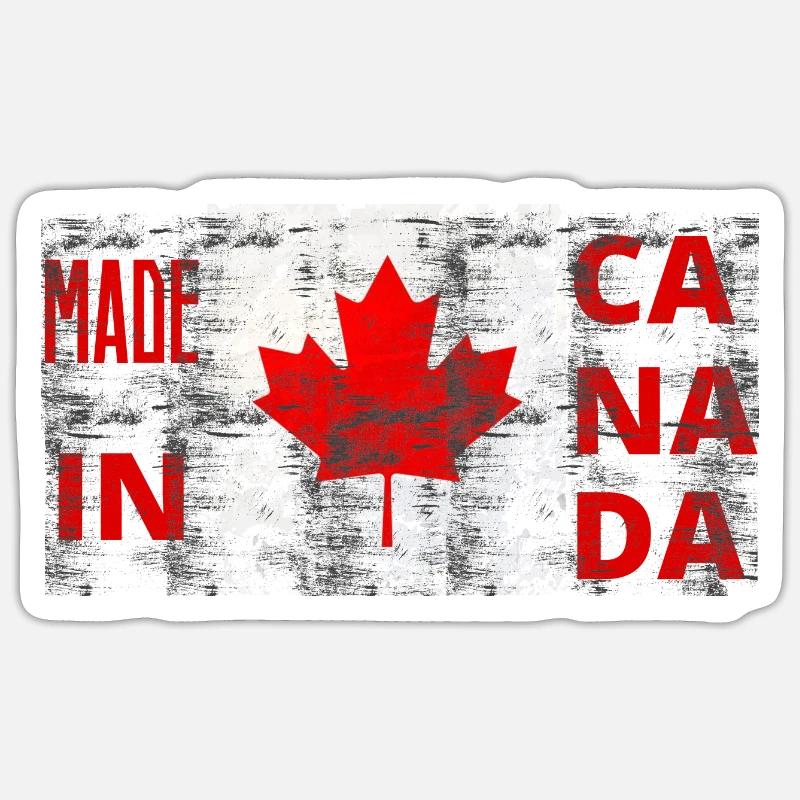 Fabriqué au Canada - Sticker taille S (10 x 10 cm) - blanc mat
