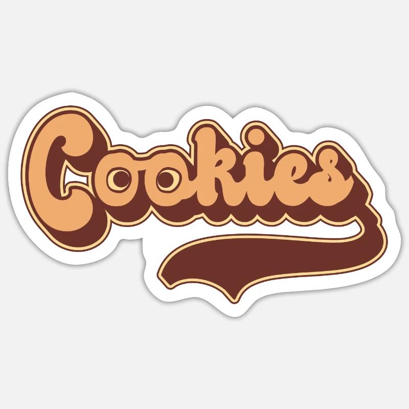 Cuisson des biscuits rétro - Sticker taille S (10 x 10 cm) - blanc mat