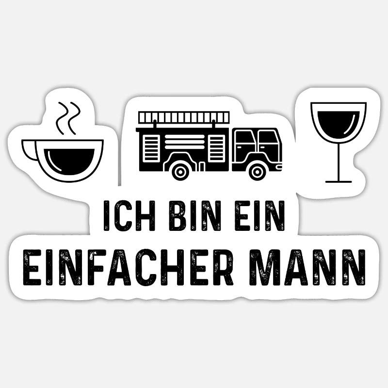 Ich bin ein Einfacher Mann 1 - Sticker Größe S (10 x 10 cm)