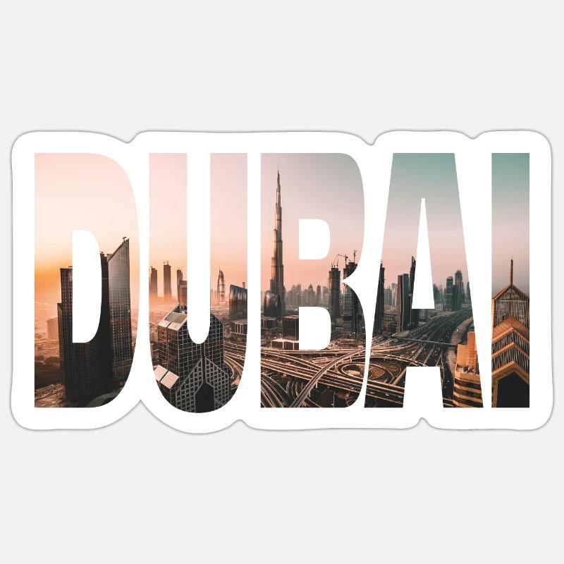 Dubai - Sticker size S (10 x 10 cm) - white matte