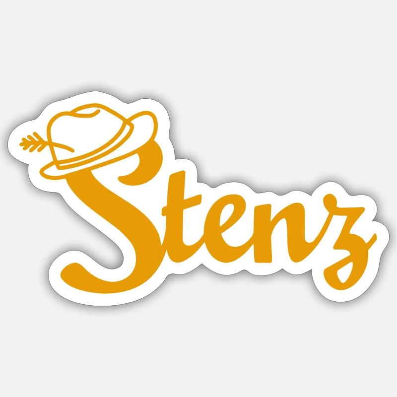 stenz gelb Sticker Größe S (10 x 10 cm)