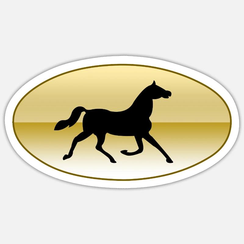 Cavallo - Sticker formato S (10 x 10 cm) - bianco opaco