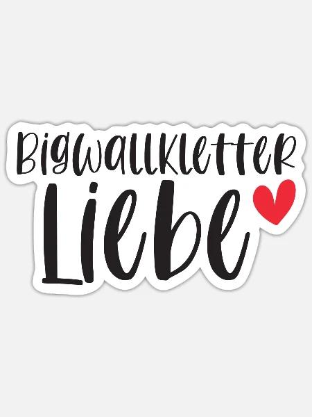 Klettern Bigwall Liebe Berge Geschenk - Sticker Größe S (10 x 10 cm) - Mattweiß