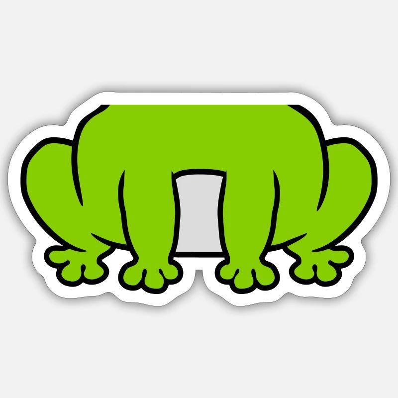 Kostüm kleiner sitzender Frosch Sticker Größe S (10 x 10 cm)