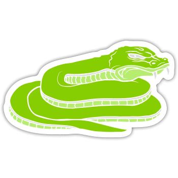 Concevoir un dangereux serpent maléfique - Sticker taille S (10 x 10 cm) - blanc mat - Devant