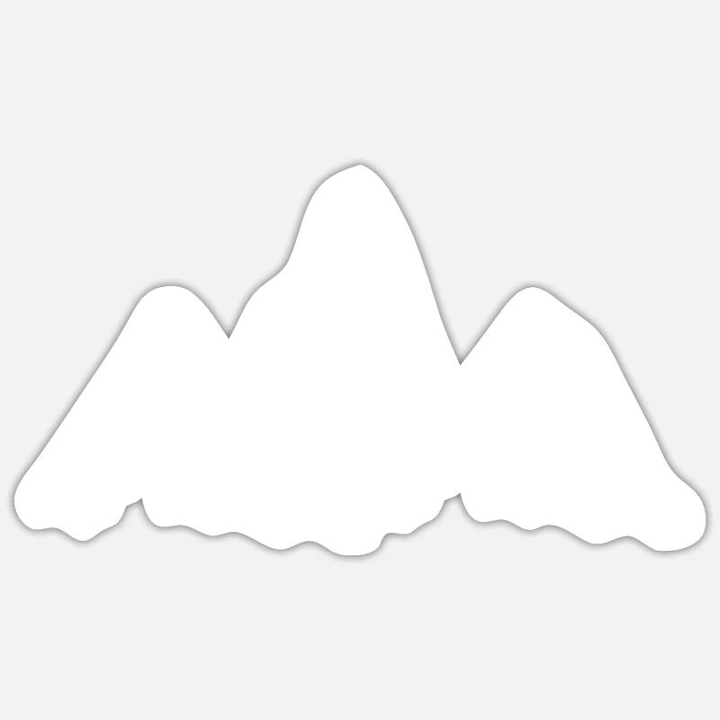 Baum - Berg - (3) Sticker Größe S (10 x 10 cm)