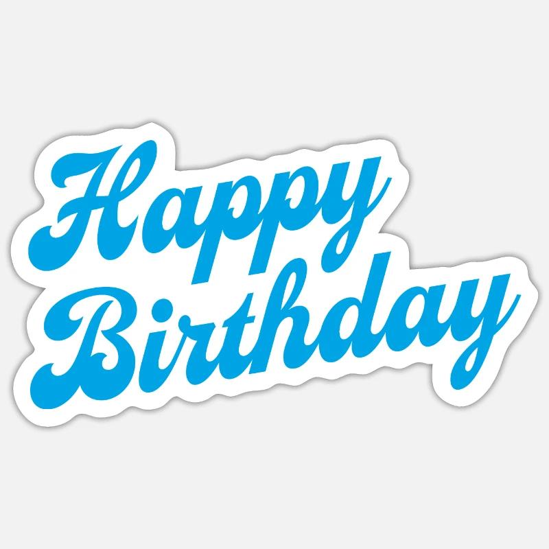 Auguri di buon compleanno - Sticker formato S (10 x 10 cm) - bianco opaco
