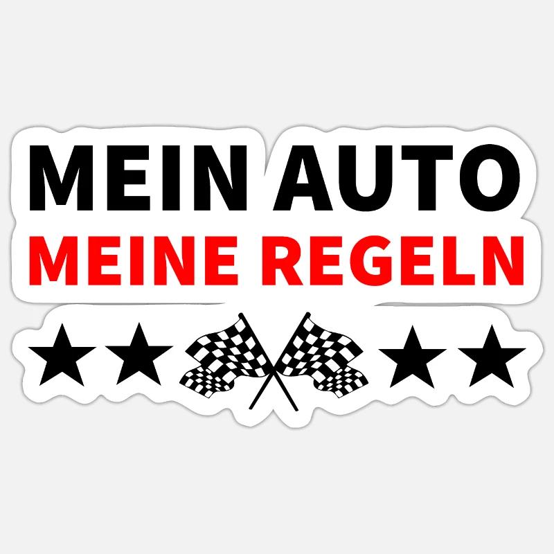 Auto - Sticker Größe S (10 x 10 cm) - Mattweiß