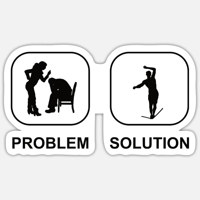 Slackline Tricklining Geschenk Slackliner - Sticker Größe S (10 x 10 cm) - Mattweiß