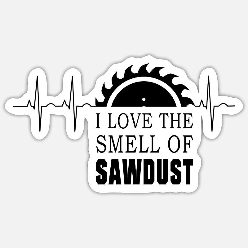 Sawdust - Sticker size S (10 x 10 cm) - white matte