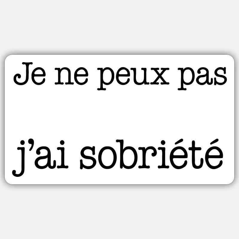 Sobriété 03 Sticker taille S (10 x 10 cm)