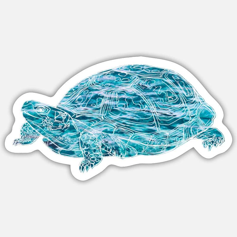 turtle, toad, animals, nature Sticker size S (10 x 10 cm)